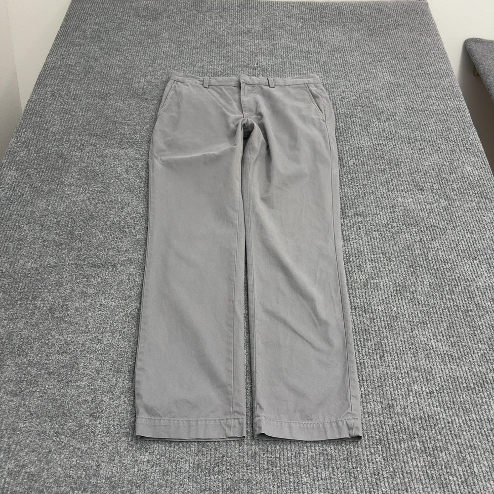 Banana Republic Aiden Chino Pants Mens 33x32 Grey Cotton Casual Classic